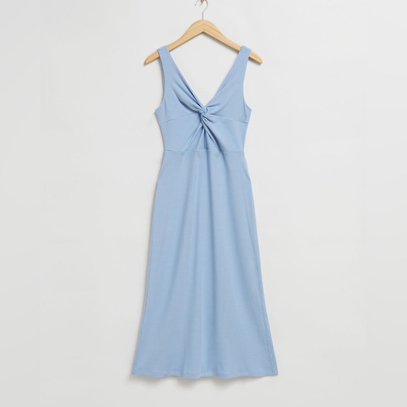 & Other Stories Dresses & Skirts - NWOT & Other Stories Ribbed Twist-Front Midi Dress Sz Large